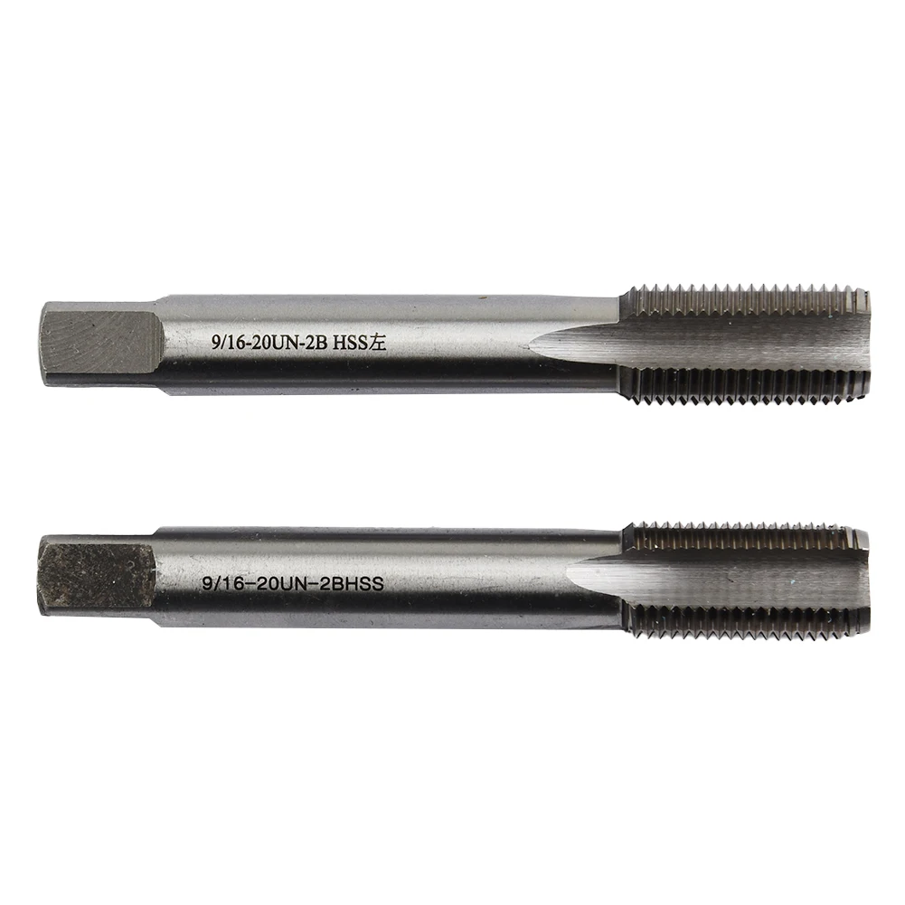 2pcs 9/16-20 For Tpi HSS Right Left Hand Thread Tap Set For Bicycle Crank Repair And Unified Standard Threading Tool