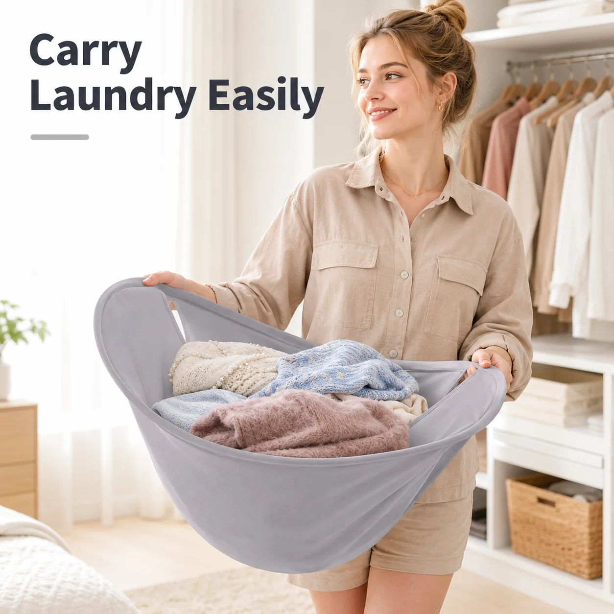 

Foldable Pop-Up Laundry Hamper Portable Storage Basket for Dirty Clothes Home Organization