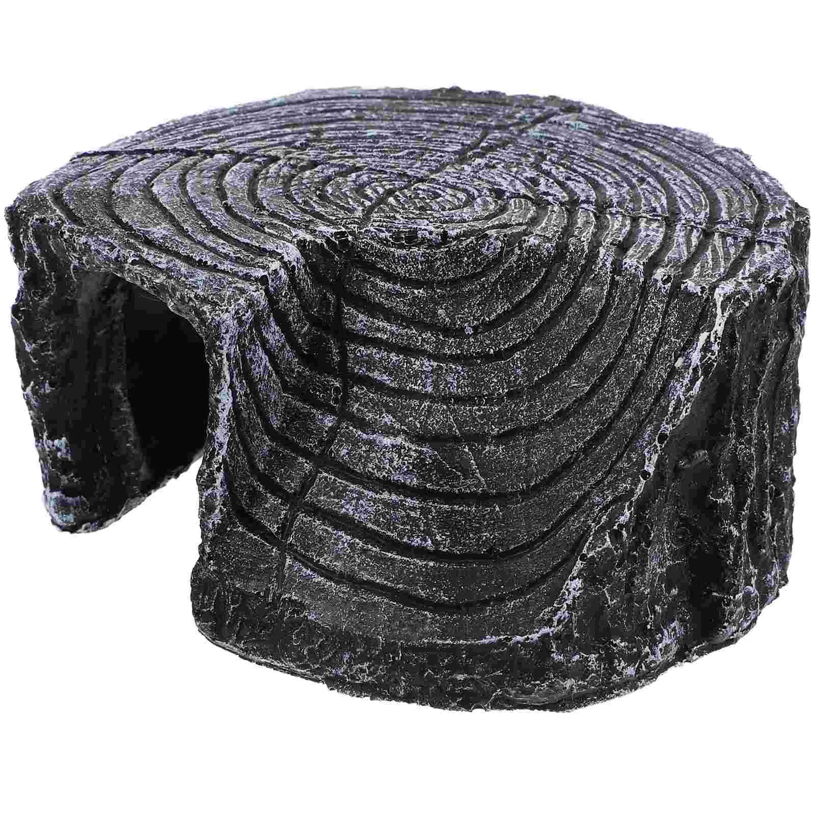 Reptile Tree Stump Turtle Hideout House Animal Basking Platform Aquatic Turtles Brazilian Resin