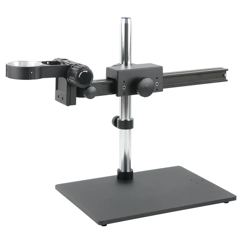 50mm/76mm Focus Holder Adjustable Rail Sliding Arm Bracket Desktop Microscope Stand For Trinocular Binocular Industrial Camera