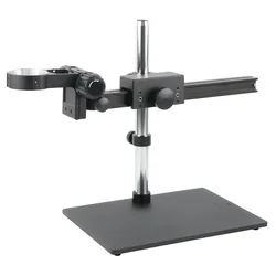 50mm/76mm Focus Holder Adjustable Rail Sliding Arm Bracket Desktop Microscope Stand For Trinocular Binocular Industrial Camera