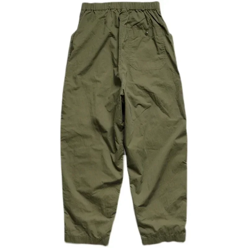 21SS KAPITAL Hirata and Hiroshi Japanese Trend Loose Tapered Army Green Casual Pants for Men High Street
