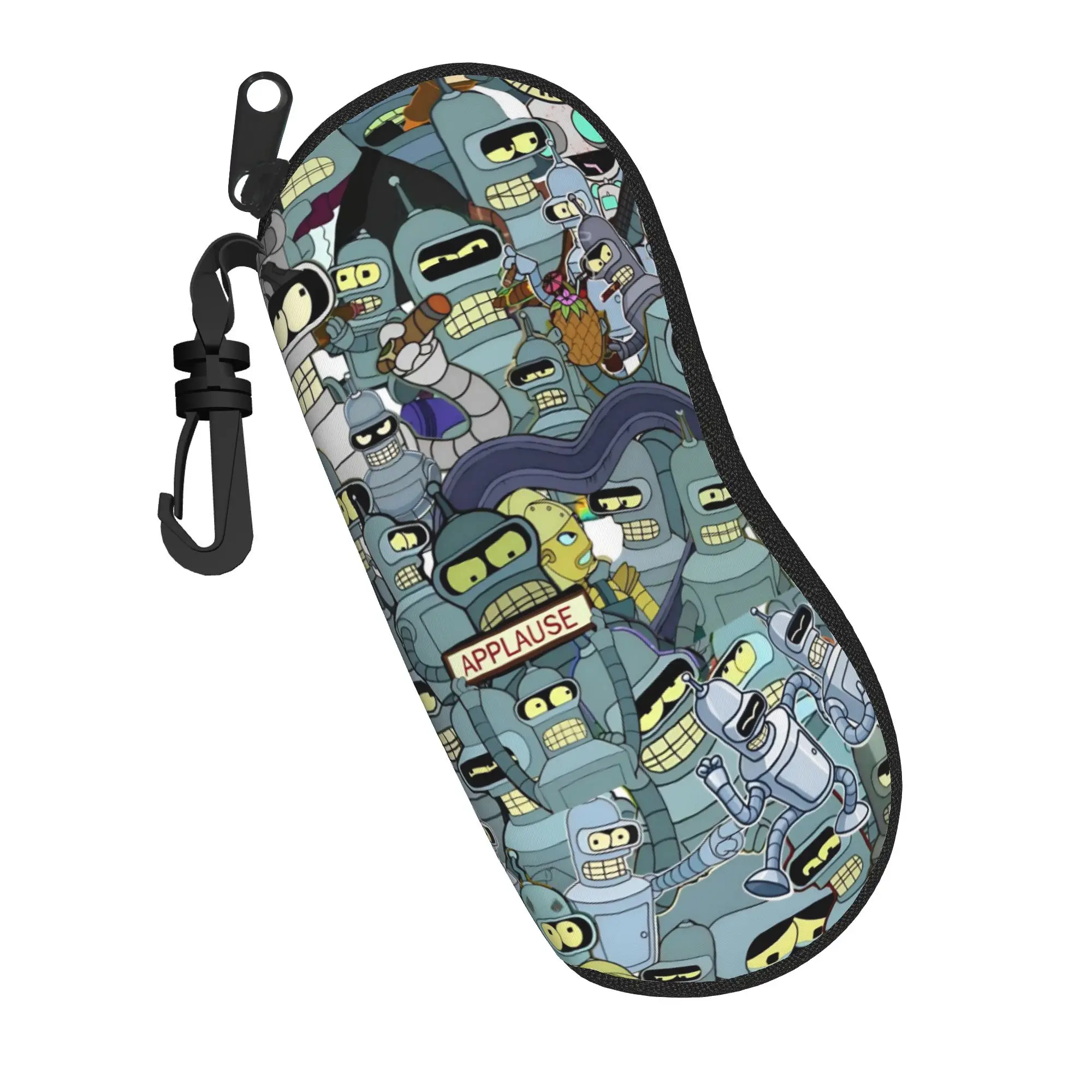 Estojo para óculos Futuramas, presente para meninas, caixa de armazenamento para óculos com zíper, caixa para óculos Harajuku
