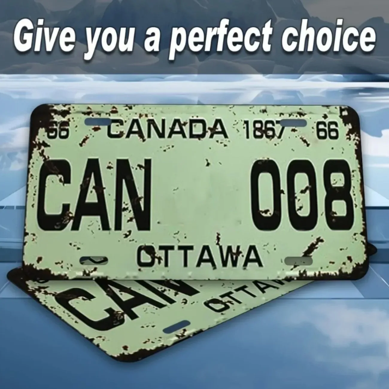 1pc [2D Flat] Canadian Toronto Victoria Aluminum License Plate 11.81x5.9 Inch 2D UV Printed Home Automotive Garage Indoor Outdoo
