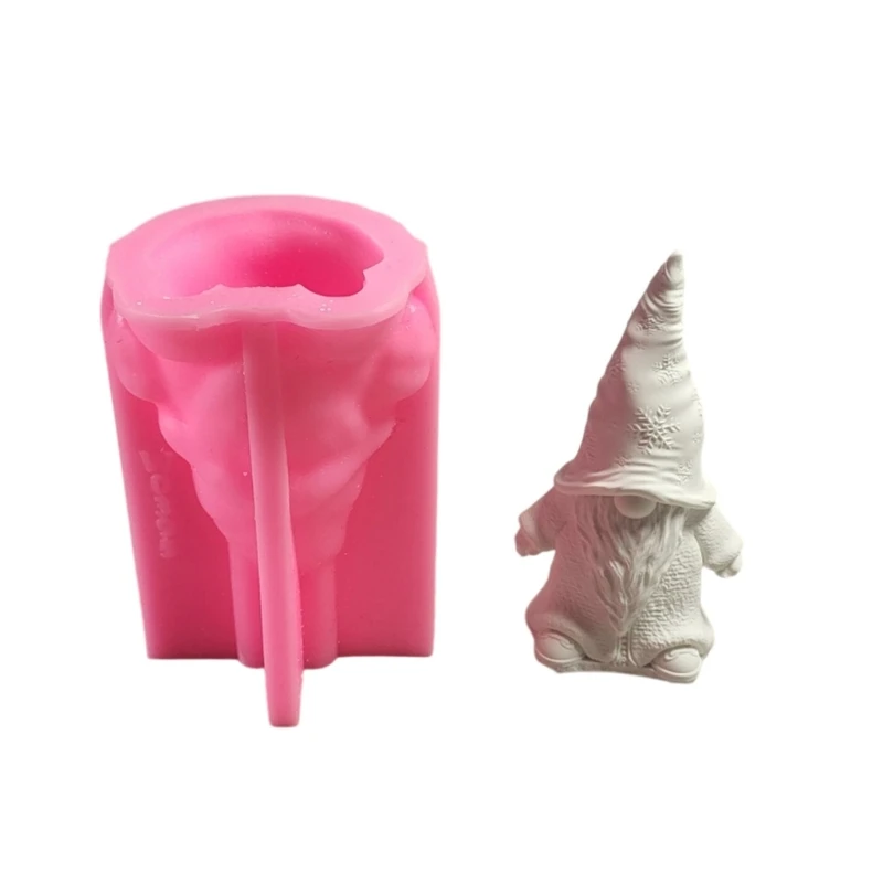 Gnome Figurine Shaped Ornament Mold Flexible Silicone Mold Christmas Home Decoration Mould Practical Jewelry Making Tool