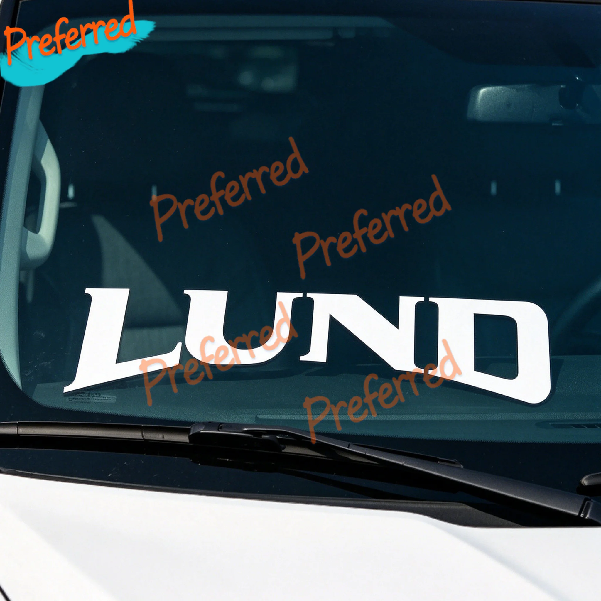2 X PEGATINAS STICKERS VINILO Vinyl - Lund Fishing Boat - Aufkleber Moto Decal Customizable in Any Sticker Size -No Background