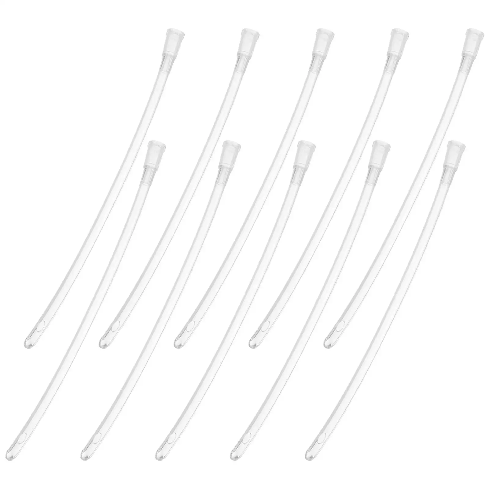 

10 Pcs Parrot Hose Feeder Tube Clear Feeding Supplies Birds Replacement Food Hand Parts