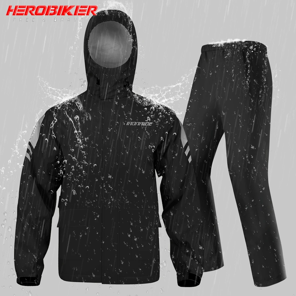 

Motorcycle Raincoat Suit Waterproof Jacket TPU Compound Waterproof Fabric Motorcycle Rain Coat Suits Three Layer Rain Protection