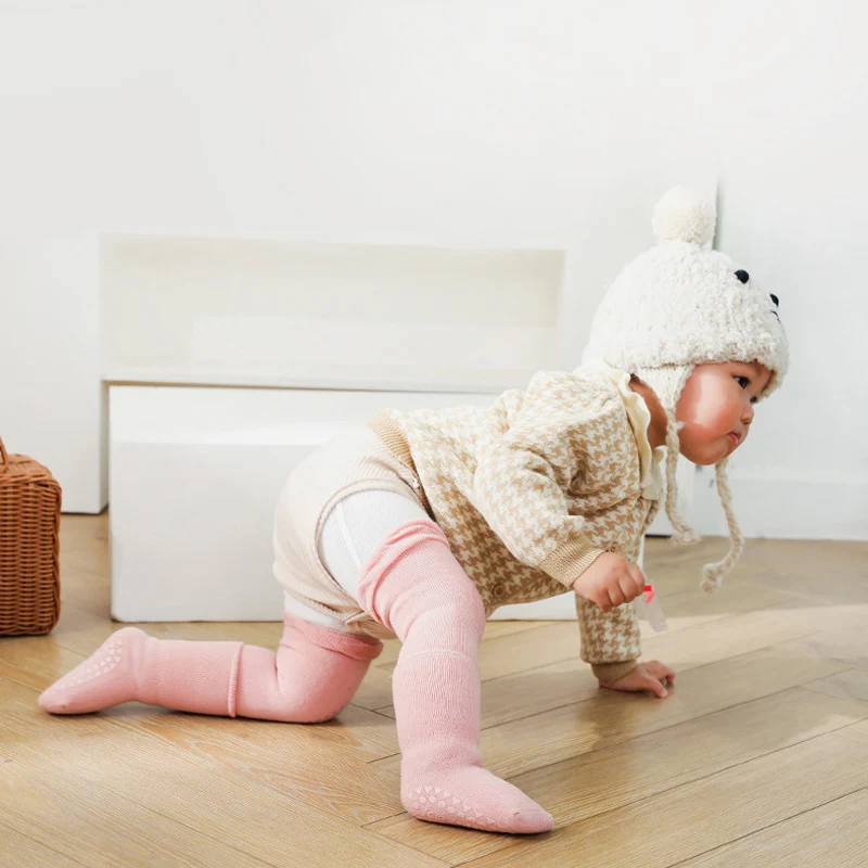 Chaussettes d'hiver chaudes pour nouveau-né, ensemble de genouillères, protège-genoux, jambières pour tout-petits, trucs pour bébés