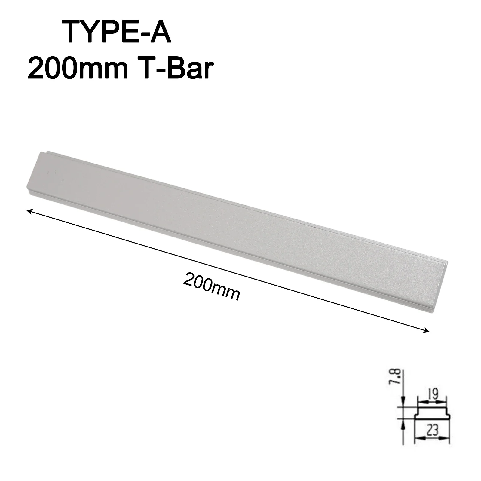 2Pack Aluminum Alloy TBar TTrack Slider 100/450mm Compatible with Woodworking Tables Miter Saw and Milling Tables