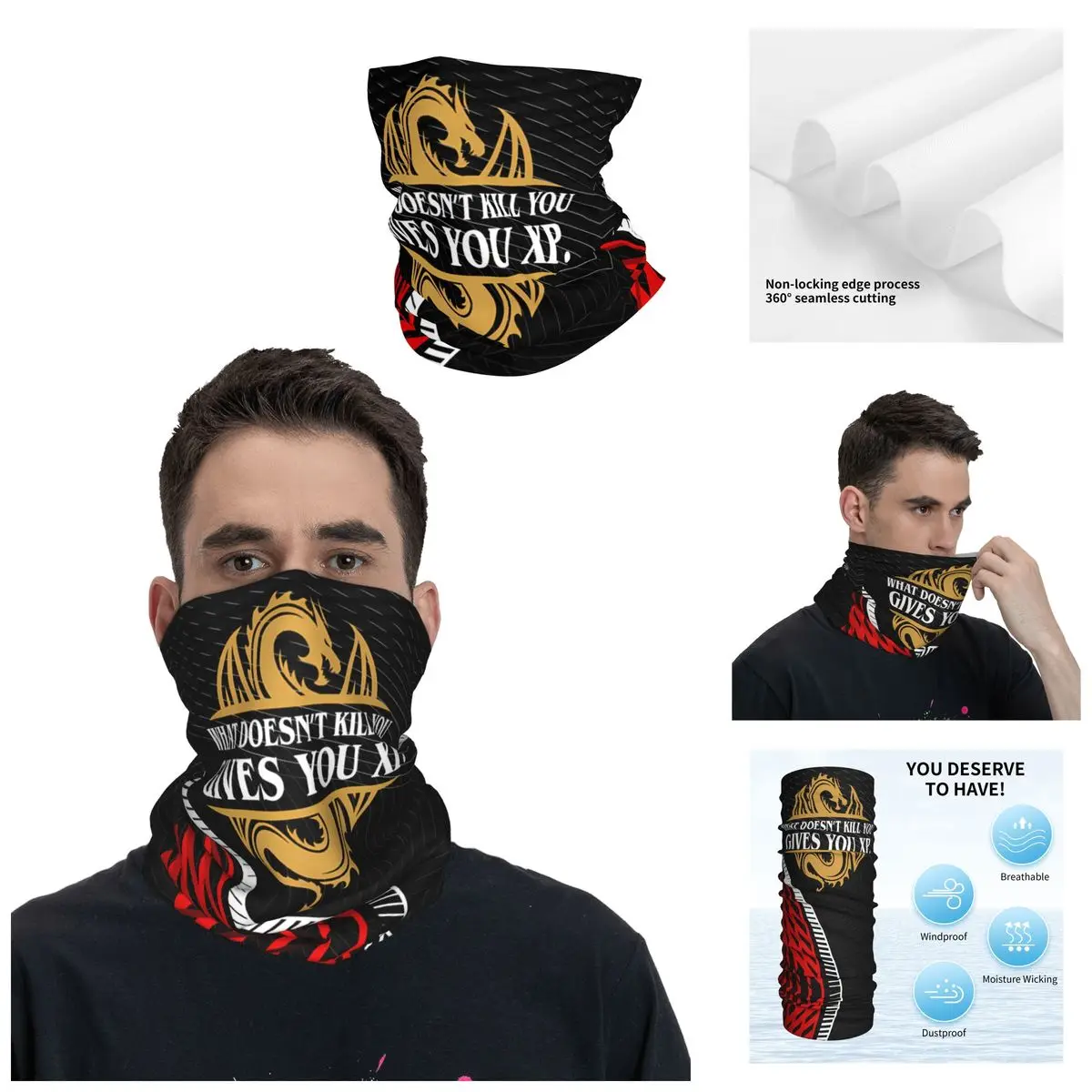 Proficient Dungeons & Dragons Bandana Neck Cover Motocross Wrap Scarf Balaclava Hiking Unisex Adult All Season