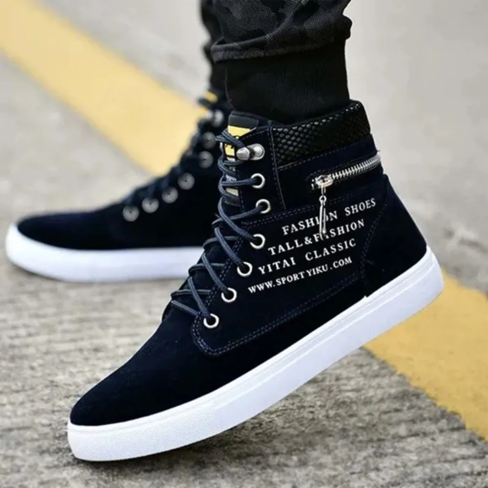 Mens New Fashion Hip Hop Style Casual Shoes High Top Sneakers Canvas Boots 4 Colors size 39-46