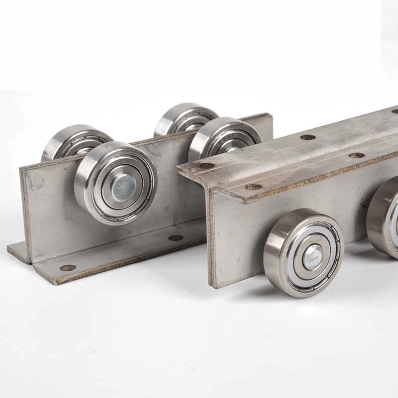 รอกสกายไลท์สแตนเลส รอกหลังคาเคลื่อนที่ รอกบันไดเปิดรางเลื่อนลูกกลิ้งล้อไนลอนยกงานหนัก