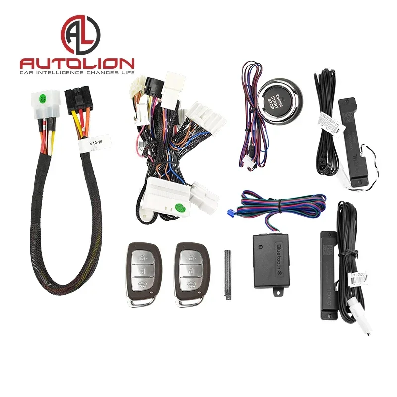PKE Keyless Entry Engine Start Alarm System Push Button Remote Starter Stop engine for IX35 10-16