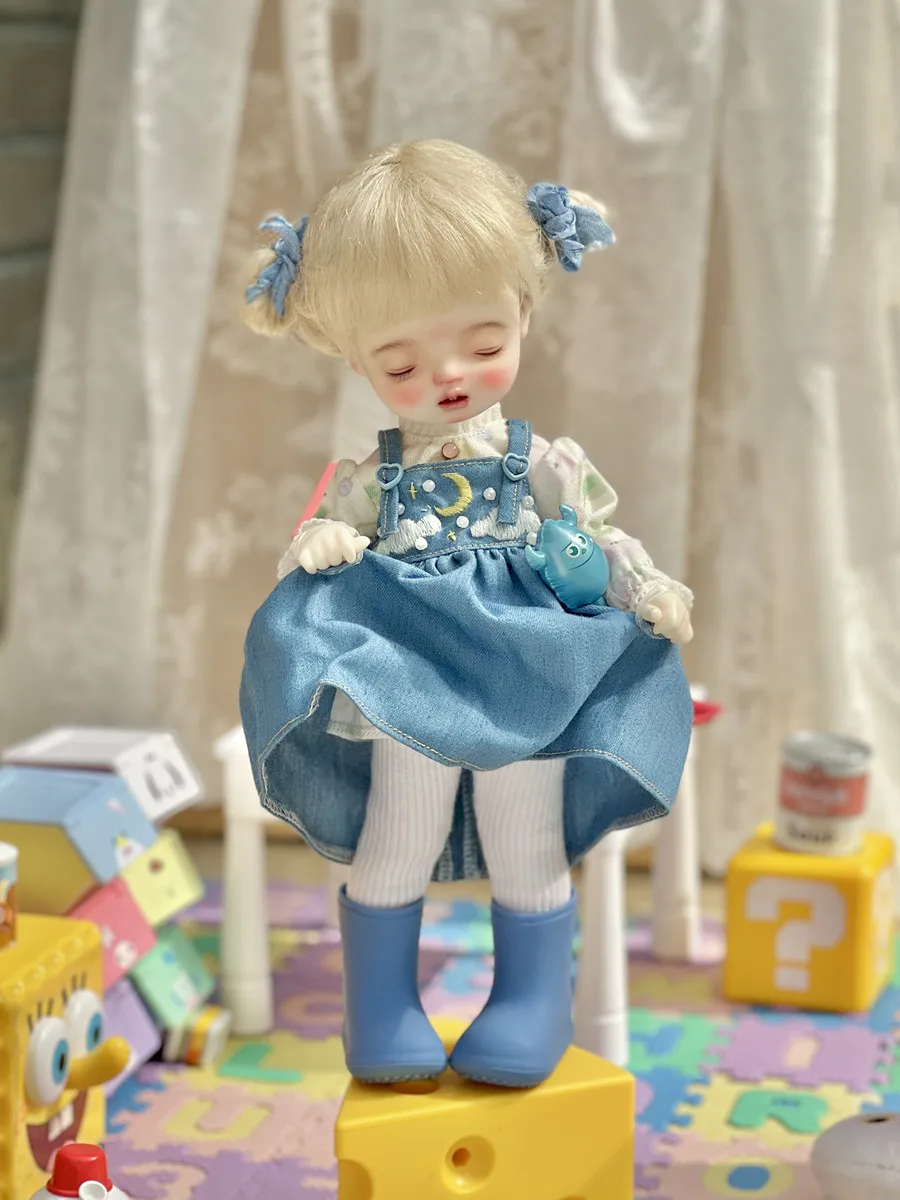 Botas de chuva de borracha macia boneca bjd/sd oes 6 pontos yosd/crimson pinho pequeno 6/gl pequeno 6 brinquedos colecionáveis anime gng