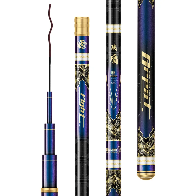 

19 Tune Ultra Light Fishing Rod 6H Super Hard Power Hand Rod Crucian Carp Canne a Peche High Toughness Taiwan Fish Pole Pesca