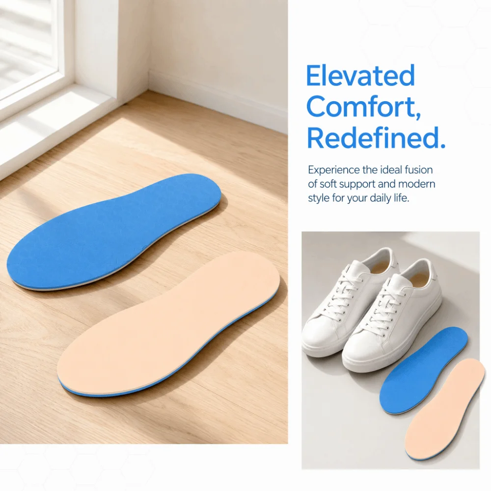 Adjustable Foot Ulcer Insoles Non-Slip Breathable Detachable Insoles Light Weight DIY Off Loading Insoles Feet Care