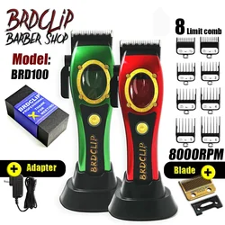 BRDCLIP-cortadora de pelo recargable para hombre, dispositivo profesional de alta velocidad con carga inalámbrica, BRD100