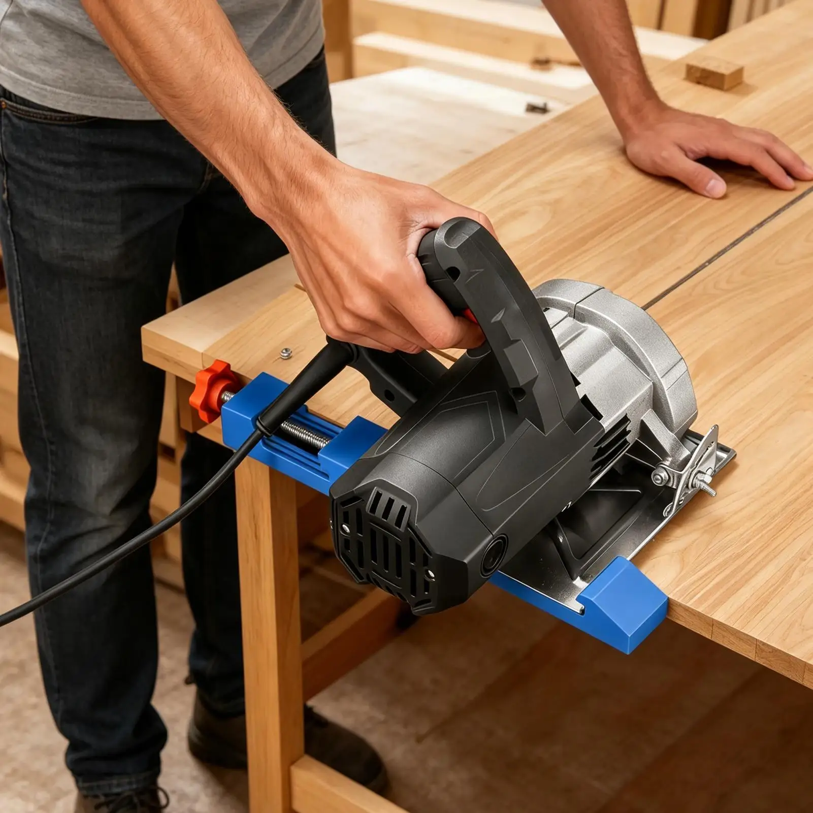 Sliding Guide For Circular Saw Cutting Machine Base Sliding Track Adjustable Circular Saw Guide For Woodworking Home Garage