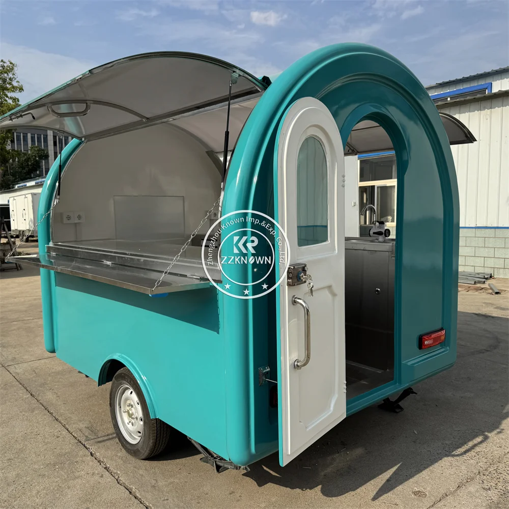 

Street Concession Catering Hot Dog Ice Cream Cart Snack Bar Food Trailer Stainless Steel Food Truck For Restaurant