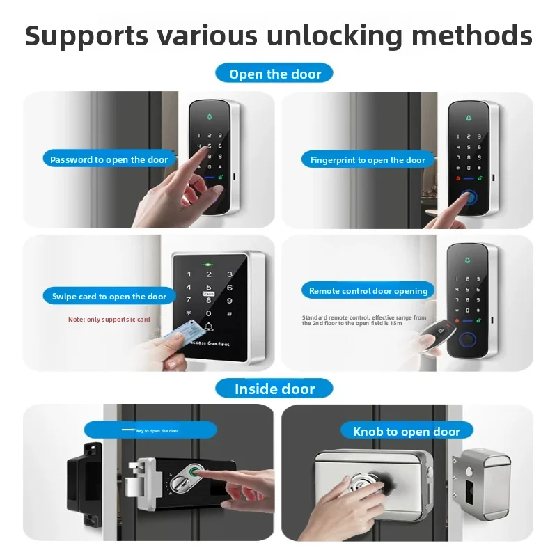 KOB Access Control Lock Set Card Swiping Fingerprint Electronic Control Door Locking Integrated Electromechanical Plug-in Lock