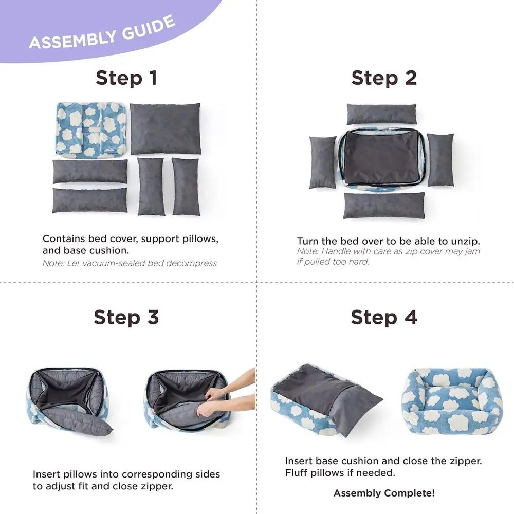 Cama ortopédica grande para cães – Sofá retangular lavável e aconchegante com capa felpuda de pelúcia e base antiderrapante, 36 x 27 x 8 polegadas