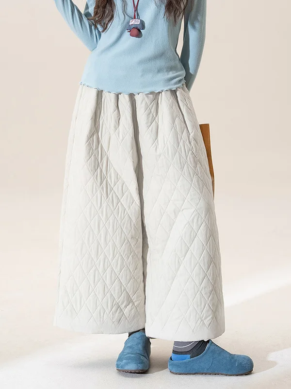 Pantalon rétro à carreaux en coton, jambes larges, décontracté, taille haute, jambes droites, avec kets, coupe ample pour femmes d'âge moyen