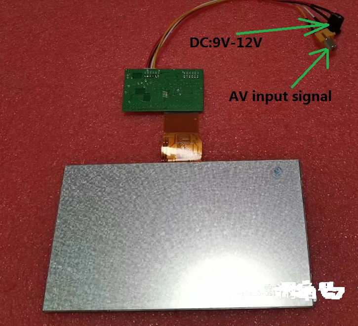 7 inch 1024*600 LCD screen with snowflake motherboard AV signal input DC 9V-12V Modified for Fpv Display DIY