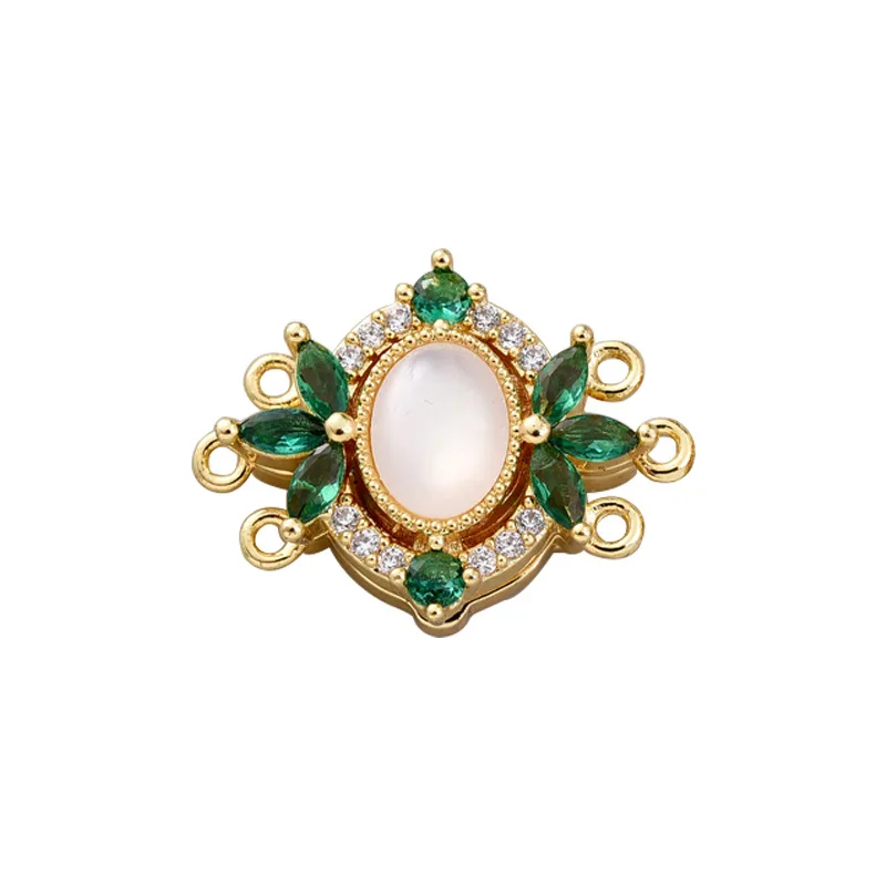 1 Piece Copper Plating Three Rows of Magnets Connecting Buckle Diy Pearl Bracelet Necklace Jewelry Accessorie Material Wholesale