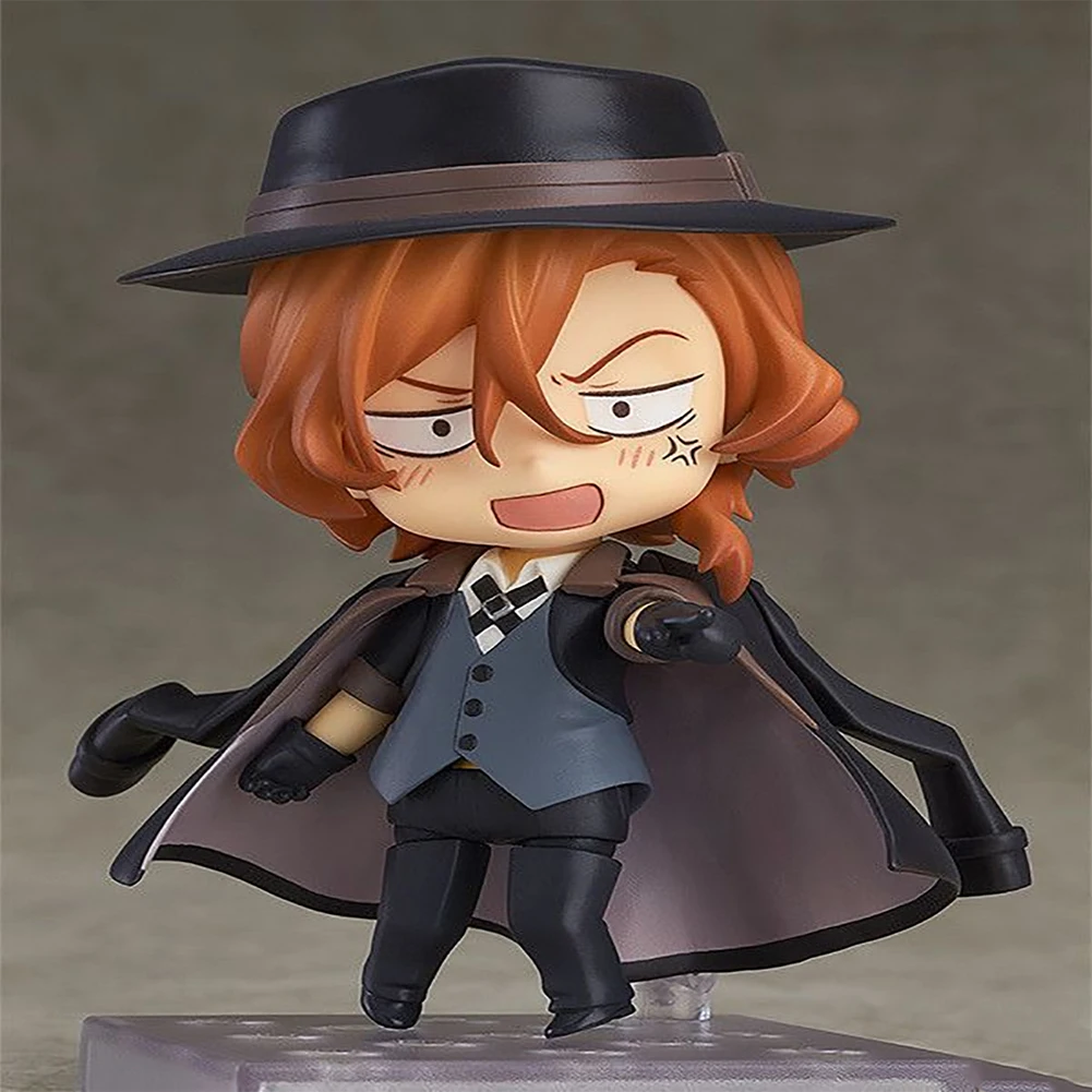 Action Figures BSD Dazai Osamu #657 Nakahara Chuuya #676 Replaceable Anime Figure Model Cute Toys for Children PVC Xmas Gift