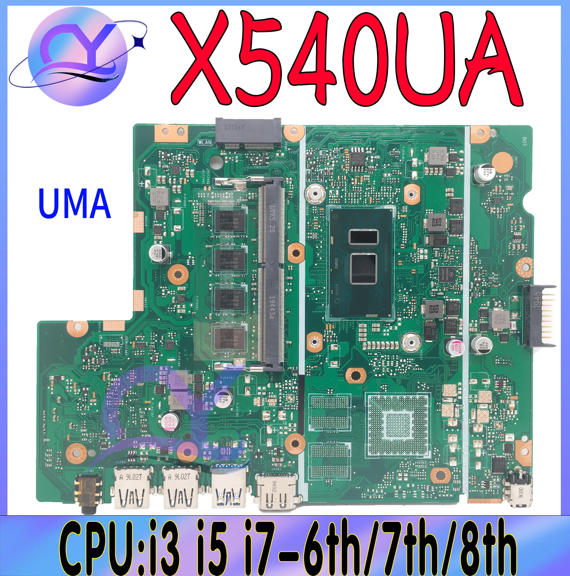 X540UA Mainbaord For ASUS X540UB X540UBR X540UV X540U A540U F540U X543U X500U K540U X540UAR P540U R540U Laptop Motherboard