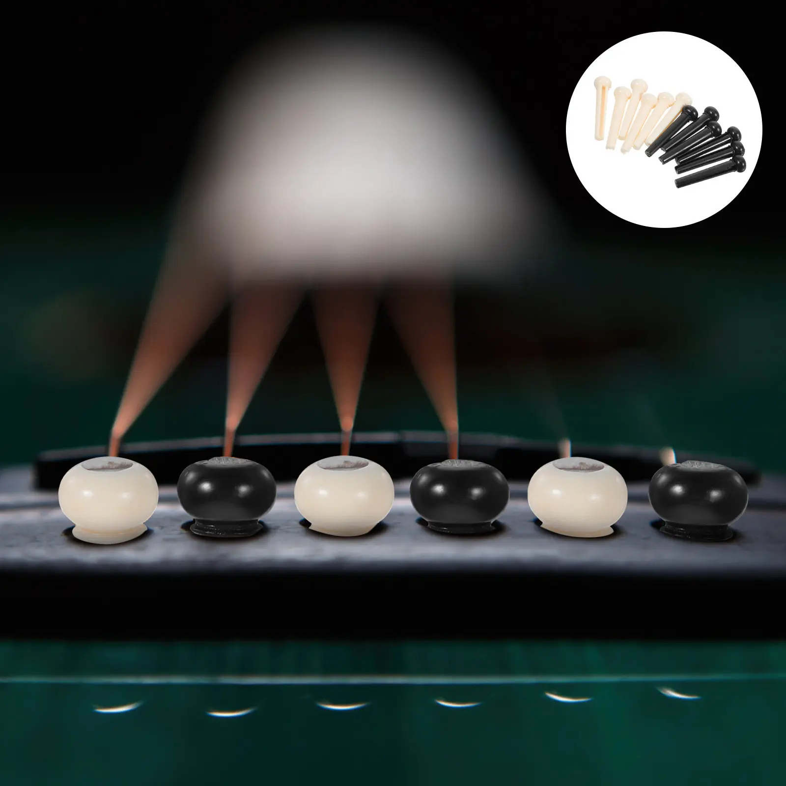 

12Pcs Bridge Pins for Acoustic Guitar String Pegs Set Enhanced Aesthetic Stable Performance Longlasting Material Folk Guitar