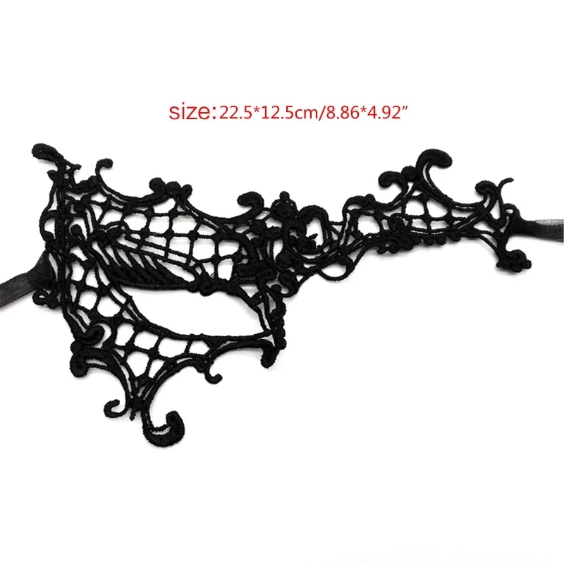 섹시한 레이스 아이 마스크, 가장 무도회 마스크, 하프 페이스 할로윈 아이 마스크, 데스 원피스 업