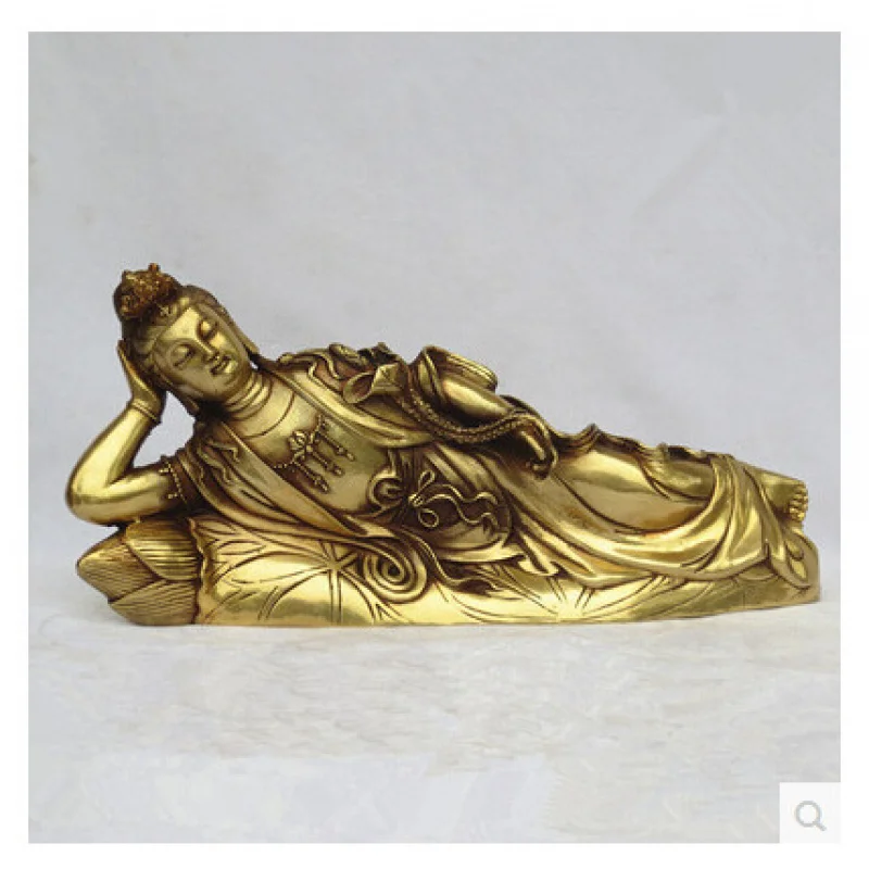 

Feng Shui Bronze Vessel Bronze Sleeping Buddha Statue Bronze Guanyin Bodhisattva Home Decor Accessories for Worship Ornaments