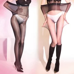 Plus Size Deep Crotch Sexy Pantyhose Elastic High Waist Women Soft Stretchy Underwear See Through Anti-hook Skinny Stockings