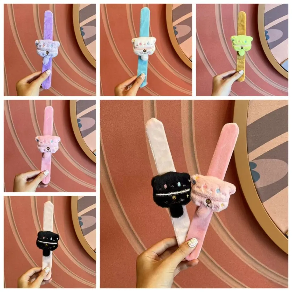 Simulation Cat Cat Slap Bracelet Series Cute Doll Wrist Style Plush Doll Slap Bracelet Soft Creative Cat Plush Wrist Band