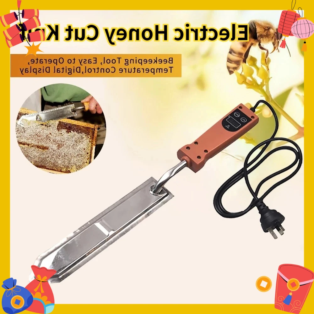 Electric Honey Uncapping Knife Temperature Control Beekeeping Tool with Thermo Regulator for Honey Extractor