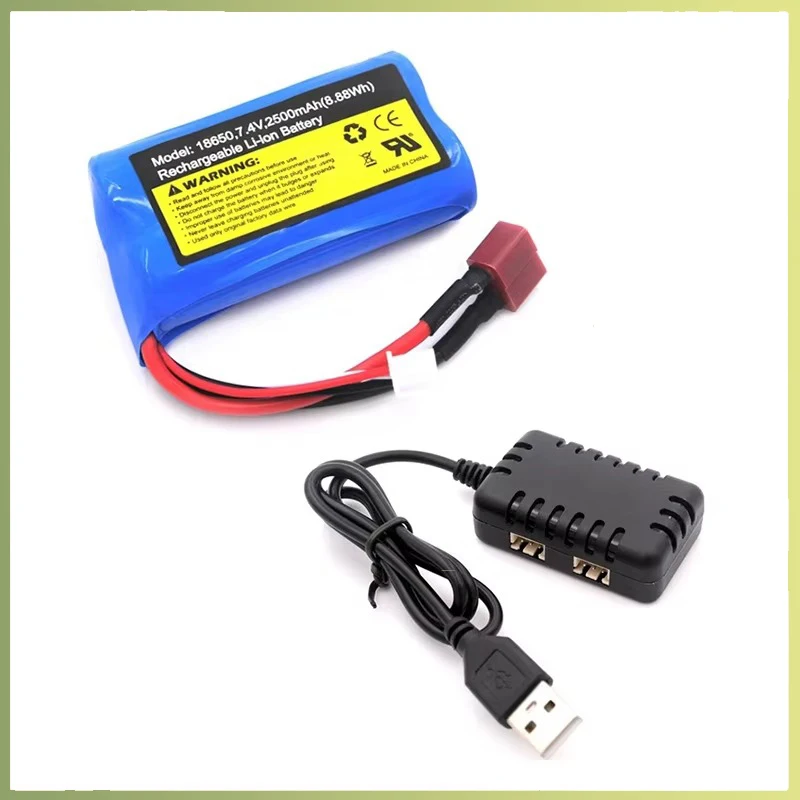 Youme Lipo 2S 7.4V 2500mAh Bateria para SCY-16101-16102-16103-16201-16301 SCY-16302 SCY-16303 Peças de reposição de caminhão RC