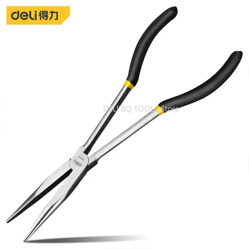 

Deli 11 inch and 16 inch fishing pliers curve straight handle super long pliers carbon steel multi-functional DIY manual tool