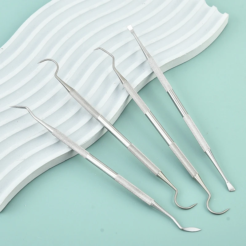 Dental Tools Set Stainless Steel Mouth Mirror Tweezers Probe Scaler Teeth Cleaning Kit Oral Care Hygiene Tools with Storage Case