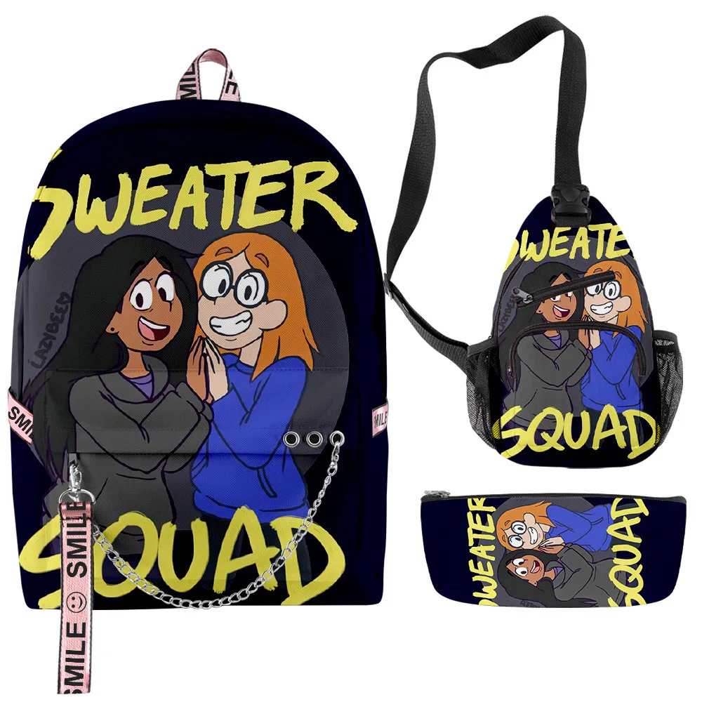 

Классический, оригинальный, креативный, стильный, с 3D-принтом, набор из 3 предметов: школьные сумки, многофункциональный дорожный рюкзак, нагрудная сумка, пенал