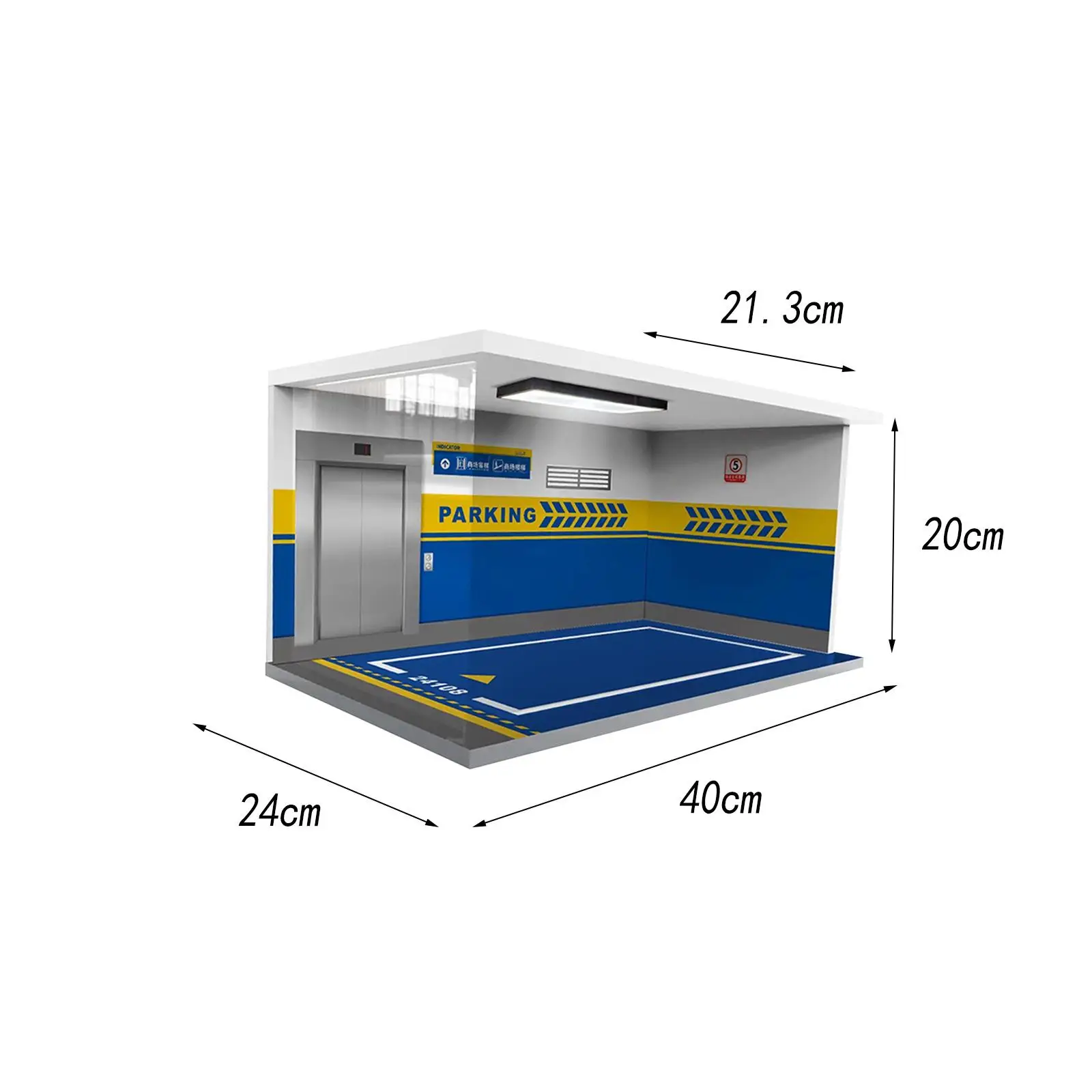 1/18 витрина для гаража, сцена парковки для коллекционного макета, диорамы