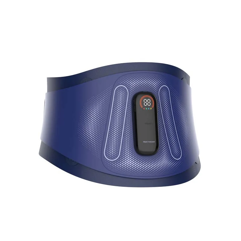 Portable Waist Massager Dual Massage Heads Steel Bar Support Vibration Heat Therapy for Body Relieves Back Fatigue