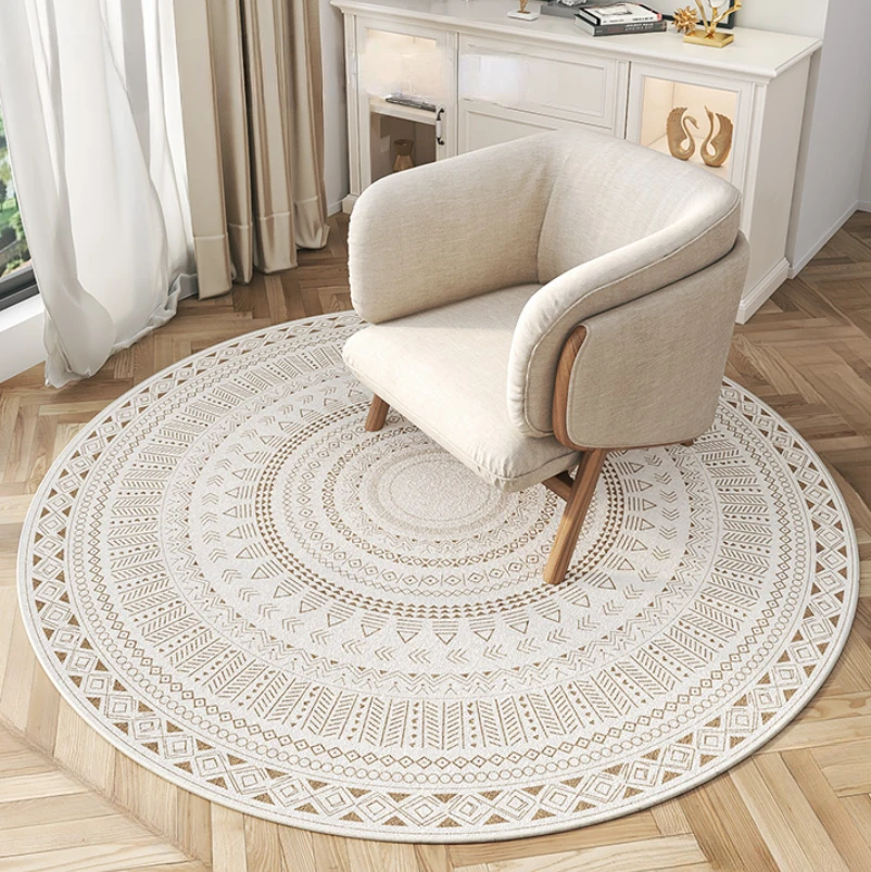 

Light Luxury Morocco Round Carpet Living Room Decoration Carpets Room Decor Chair Side Rugs Washable Bedroom Cloakroom Floor Mat