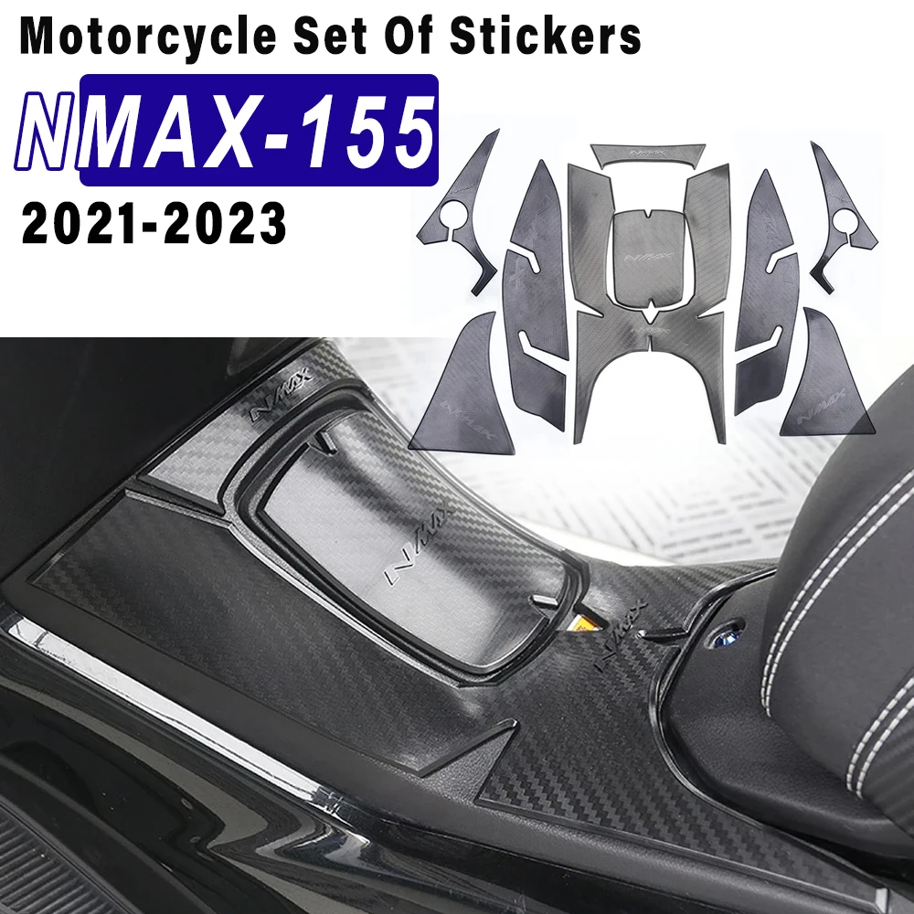 

For Yamaha N MAX155 2021-2023 Accessories Motorcycle Set of Stickers Decal Knee Grip Carbon Fiber Anti-scratch N-MAX155 N MAX155