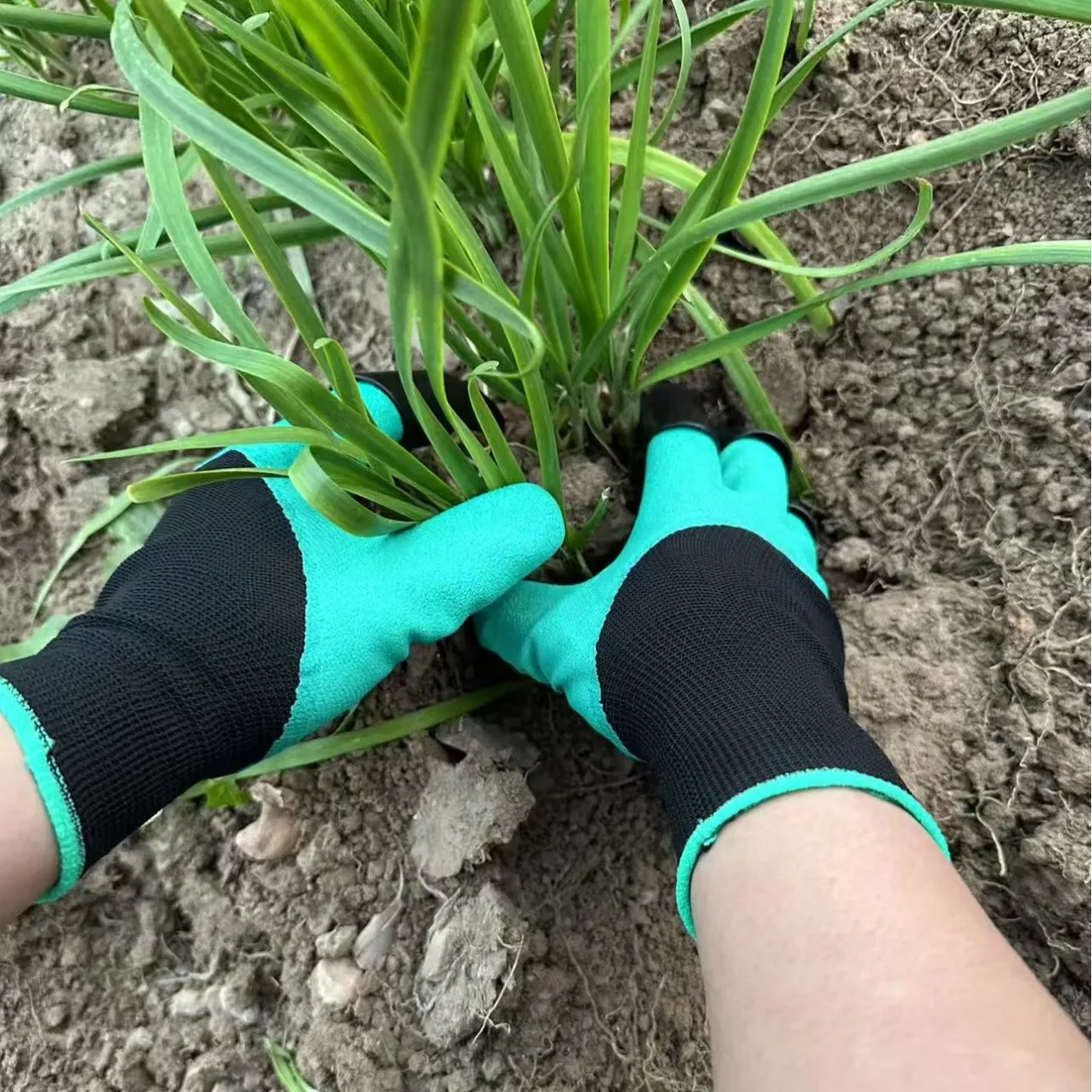 

Horticultural Gloves with Claws Digging Gloves Garden Vegetable Flower Garden Planting Stab Resistant Protective Latex Gloves
