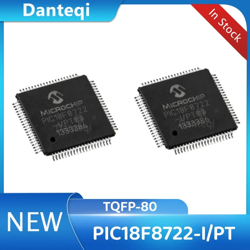 1PCS/LOT 100% NEW PIC18F8722-I/PT PIC18F PIC18F8722 PIC18F8722-I IC MCU TQFP-80 8-bit Microcontrollers - MCU