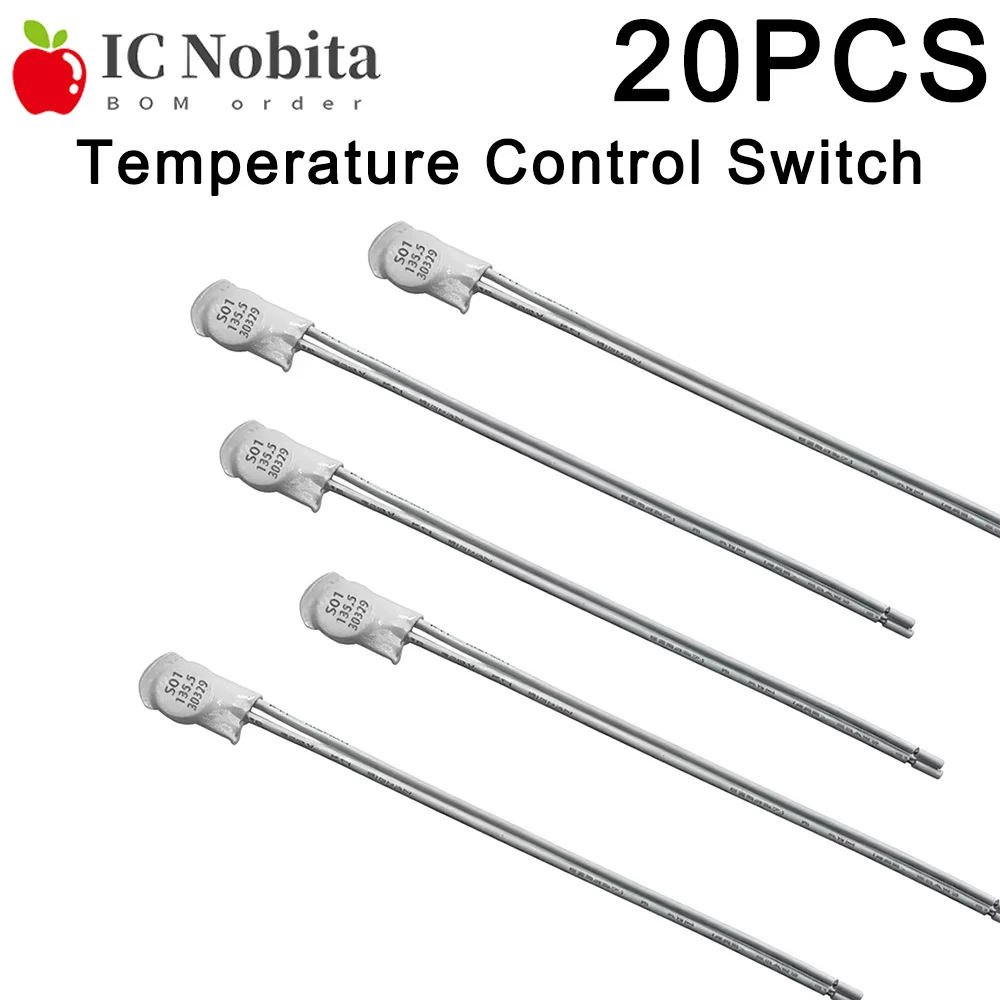 20PCS S01 Termik Alternative Button Type Temperature Control Switch Motor Specific Temperature Thermal Protector 60°C-200°C