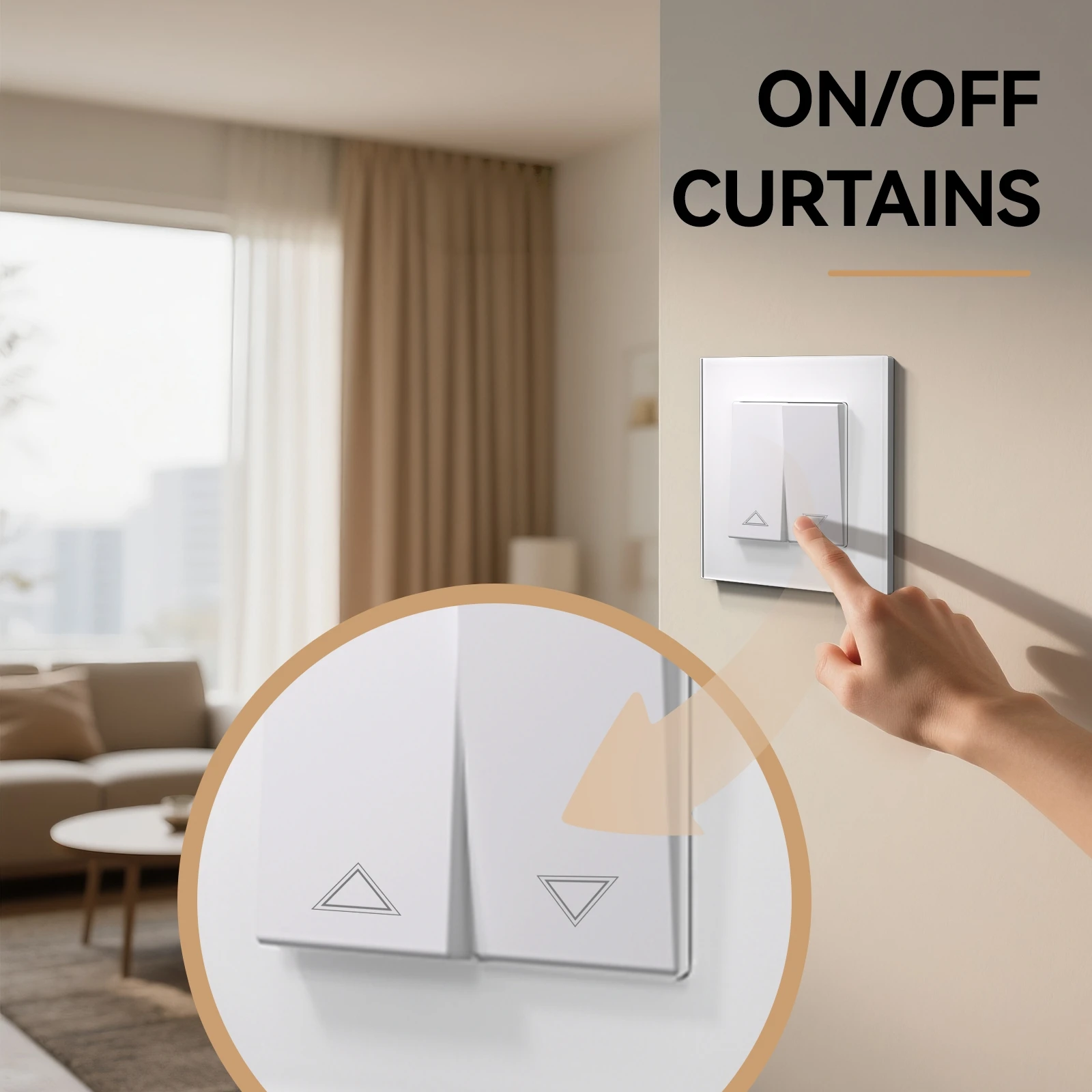 BSEED E Series Mechanical Curt - Smart Home Yellow ulasan dan harga