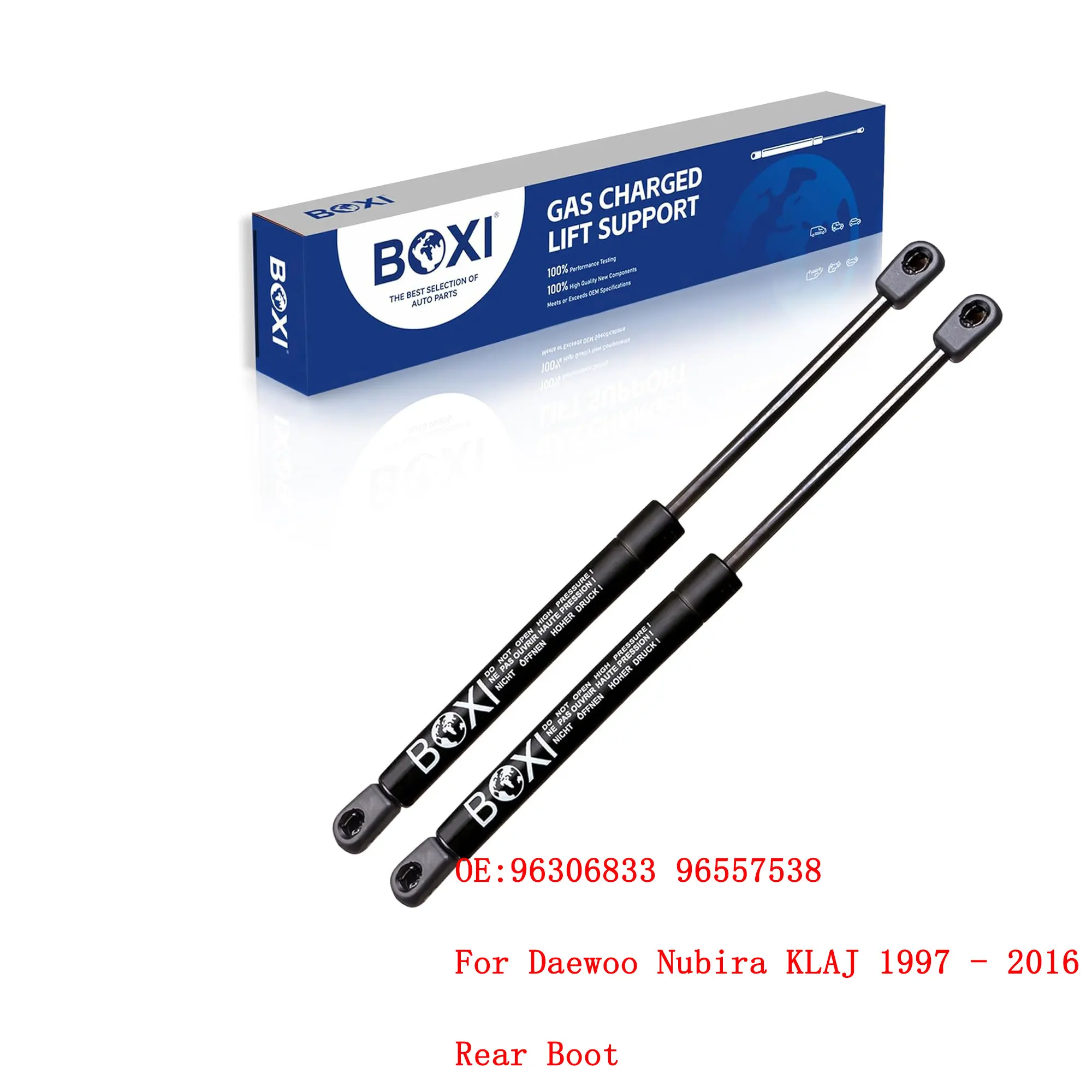 BOXI 2Pcs Rear Boot Shock Gas Spring Lift Support Prop  96306833 96557538 For Daewoo Nubira KLAJ 1997 - 2016 Estate Trunk Stru